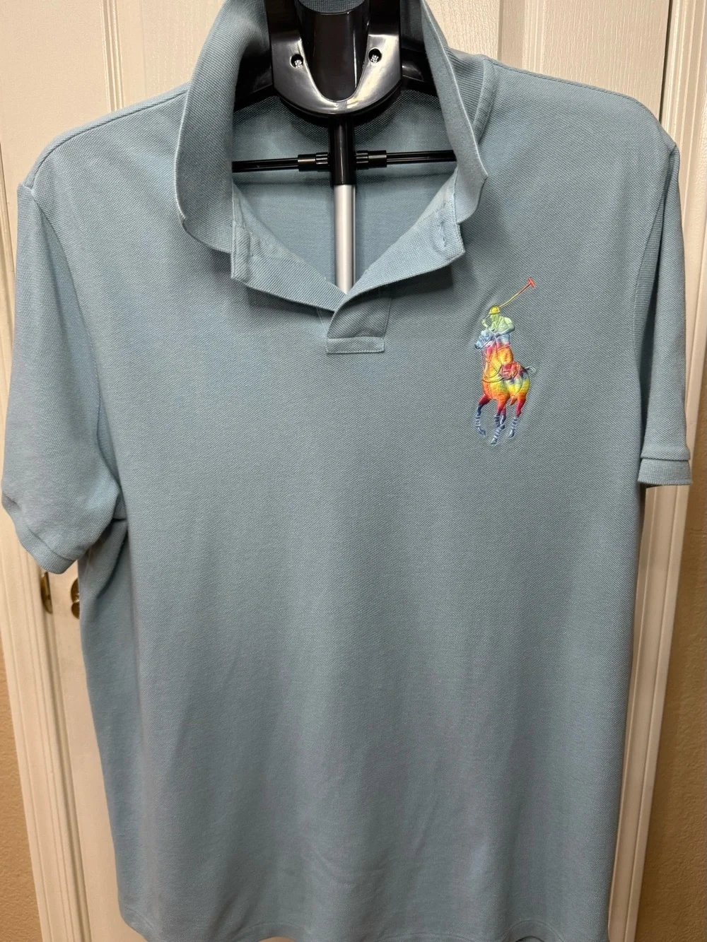 🌈 Polo Ralph Lauren Tie-Dye Big Pony Mesh Polo 👕